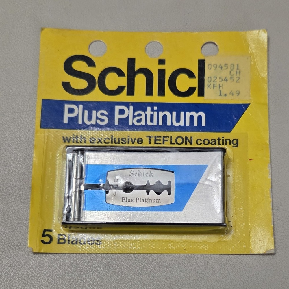 Schick Plus Platinum 5 blades with‎ TEFLON coating